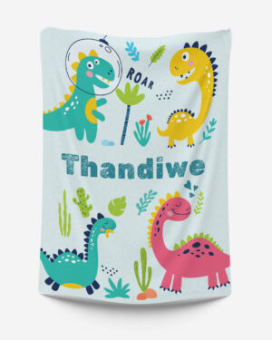 Sublimated Arctic Fleece Blanket – Baby Dino – Boys