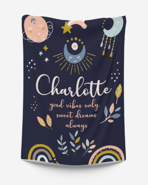 Sublimated Arctic Fleece Blanket – Boho-Dreams – Girls – Dark