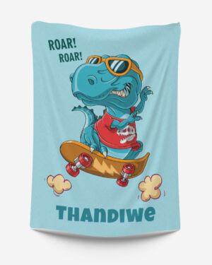 Sublimated Arctic Fleece Blanket – Funky Dino – Boys