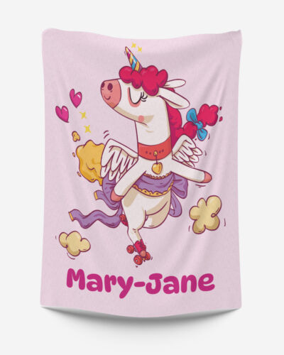 Sublimated Arctic Fleece Blanket – Funky Unicorn – Girls